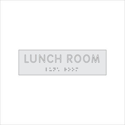 LUNCH ROOM Sign with Braille (7&quot; x 2&quot;)