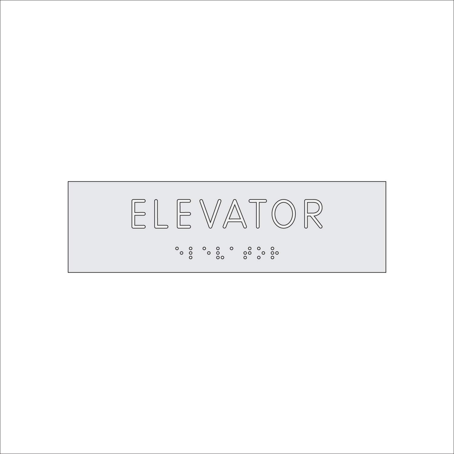 ELEVATOR Sign with Braille (7&quot; x 2&quot;)