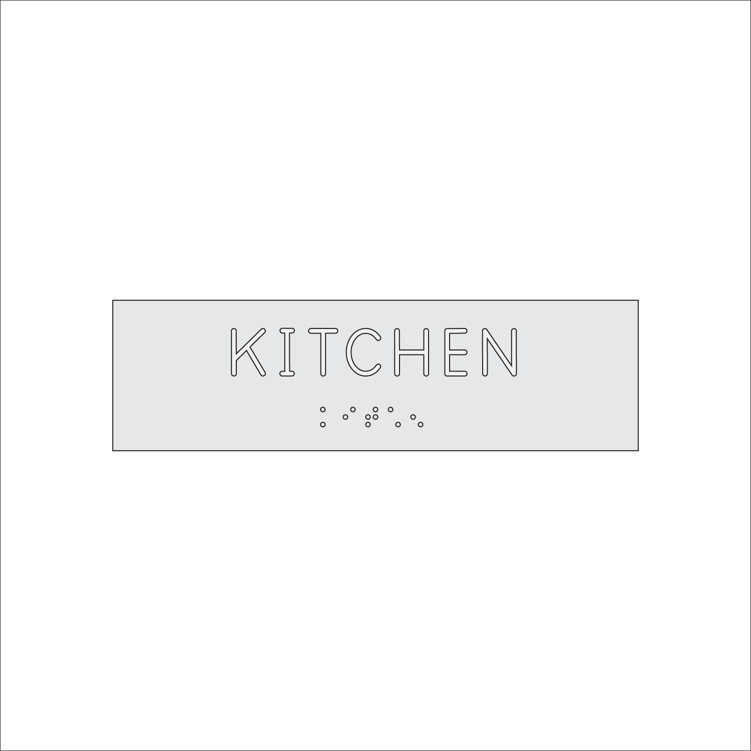 KITCHEN Sign with Braille (7&quot; x 2&quot;)