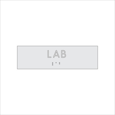 LAB Sign with Braille (7&quot; x 2&quot;)