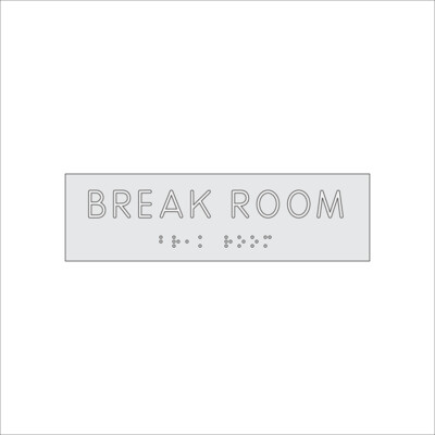 BREAK ROOM Sign with Braille (7&quot; x 2&quot;)