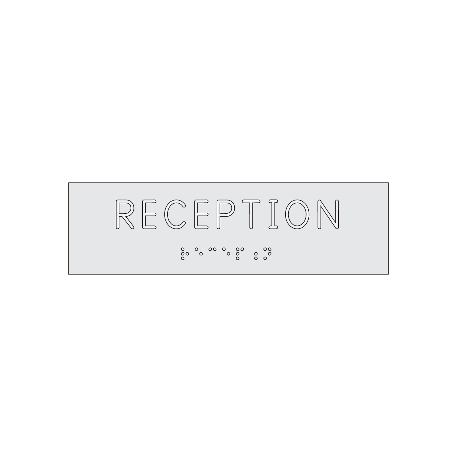 RECEPTION Sign with Braille (7&quot; x 2&quot;)