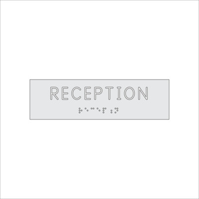 RECEPTION Sign with Braille (7&quot; x 2&quot;)