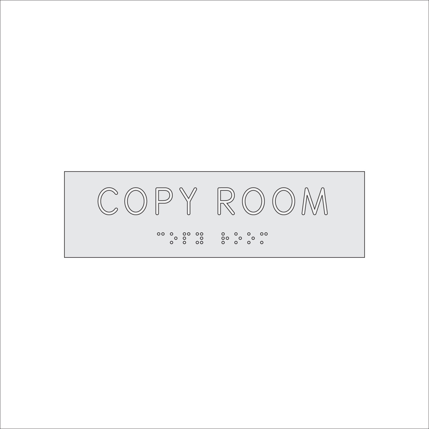 COPY ROOM Sign with Braille (7&quot; x 2&quot;)