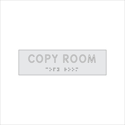 COPY ROOM Sign with Braille (7&quot; x 2&quot;)