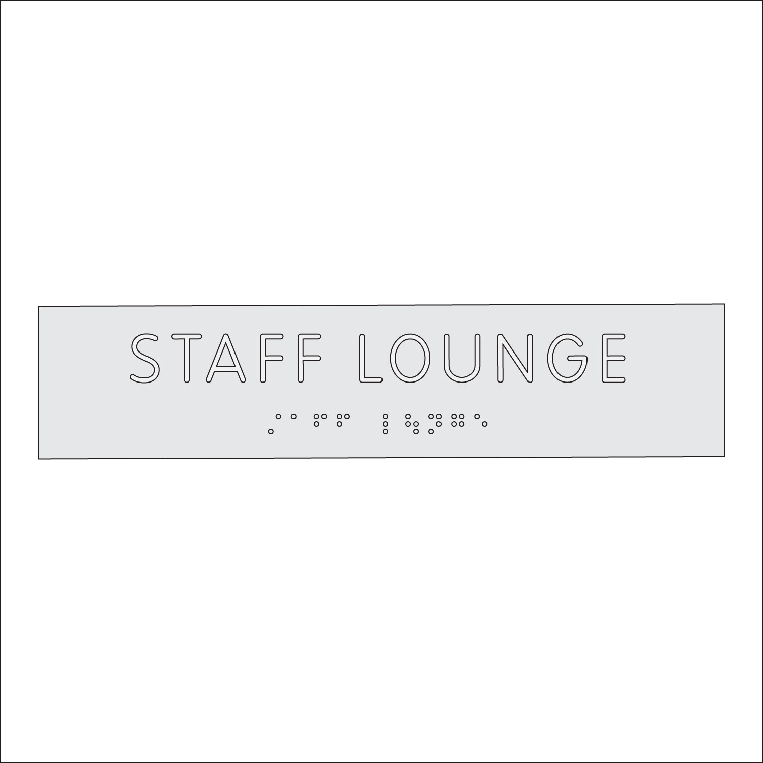 STAFF LOUNGE Sign with Braille (9&quot; x 2&quot;)