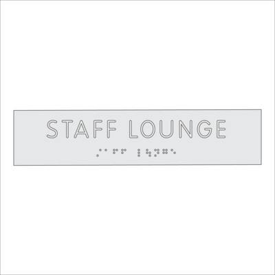 STAFF LOUNGE Sign with Braille (9&quot; x 2&quot;)
