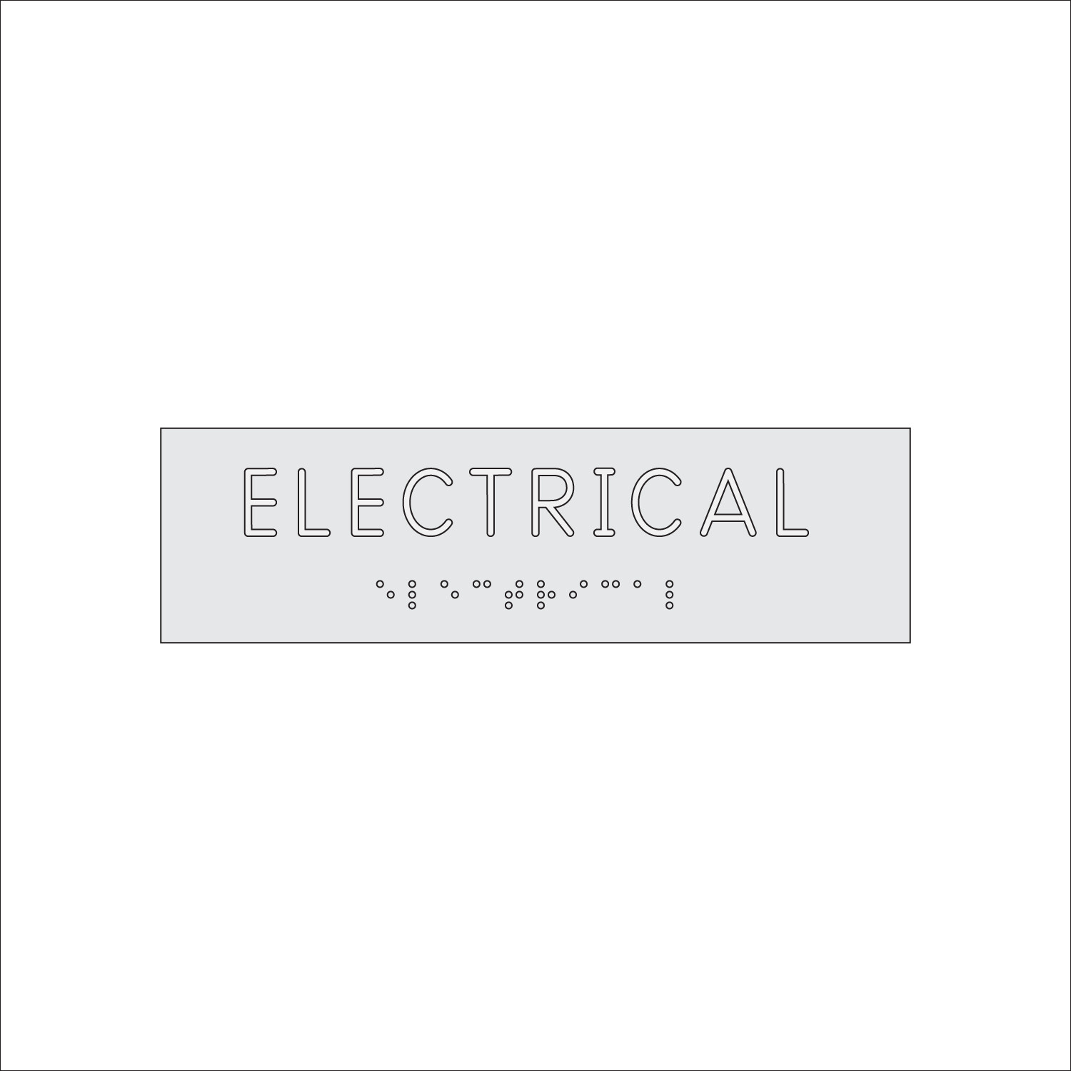 ELECTRICAL Sign with Braille (7&quot; x 2&quot;)