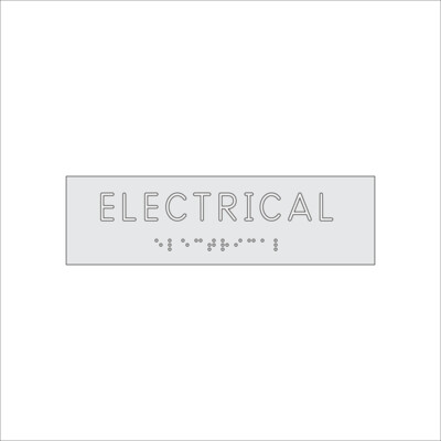 ELECTRICAL Sign with Braille (7&quot; x 2&quot;)
