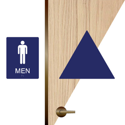 CA Men&#39;s Restroom Set - for Light Colored Doors