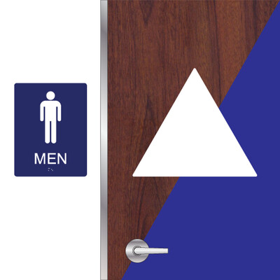 CA Men&#39;s Restroom Set - for Dark Colored Doors