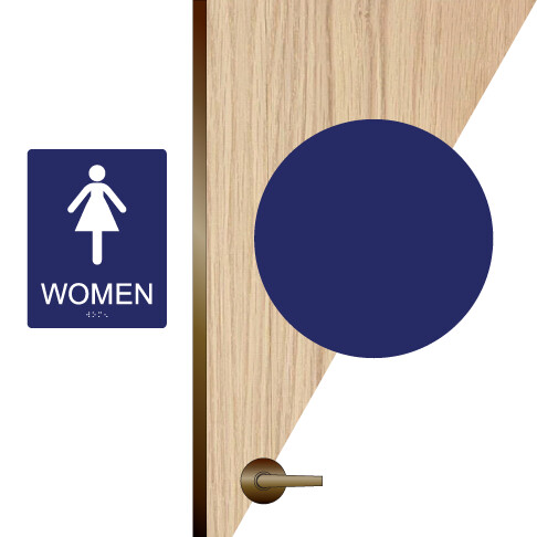 CA Women&#39;s Restroom Set - for Light Colored Doors