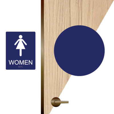 CA Women&#39;s Restroom Set - for Light Colored Doors