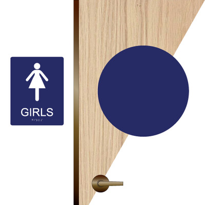 CA Girls Restroom Set - for Light Colored Doors