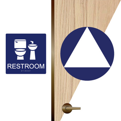 CA Gender Neutral Restroom Set - for Light Colored Doors