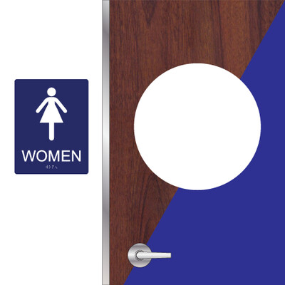 CA Women&#39;s Restroom Set - for Dark Colored Doors