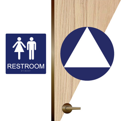 CA Unisex Restroom Set - for Light Colored Doors