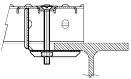 Attache galvanisé fixation profil Tôle