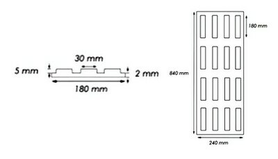 Bande guidage podotactile PMR Aluminium