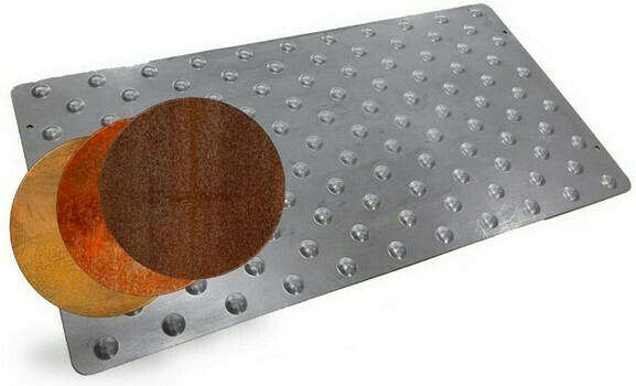 Dalle ERP guidage podotactile acier Corten