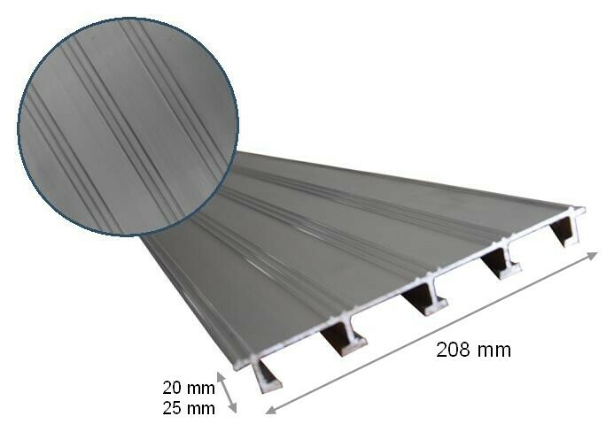 Tôle aluminium Strié - Profil Nature Dimension en mm 3000 x 1500 x 2