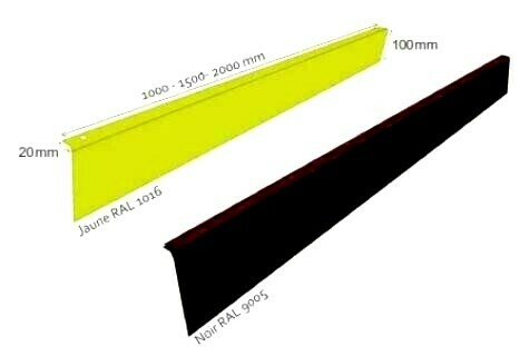 Cornière contremarche ERP aluminium laqué