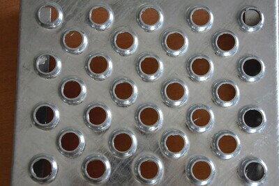 Grille tôle perforées Ø19 forte antidérapance acier inox