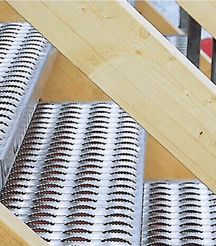 Marche tole industrie crénelés haute antidérapance Acier galvanisé