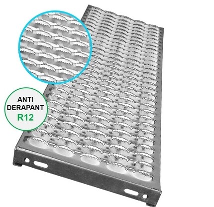 Marche tole industrie crénelés haute antidérapance Acier galvanisé
