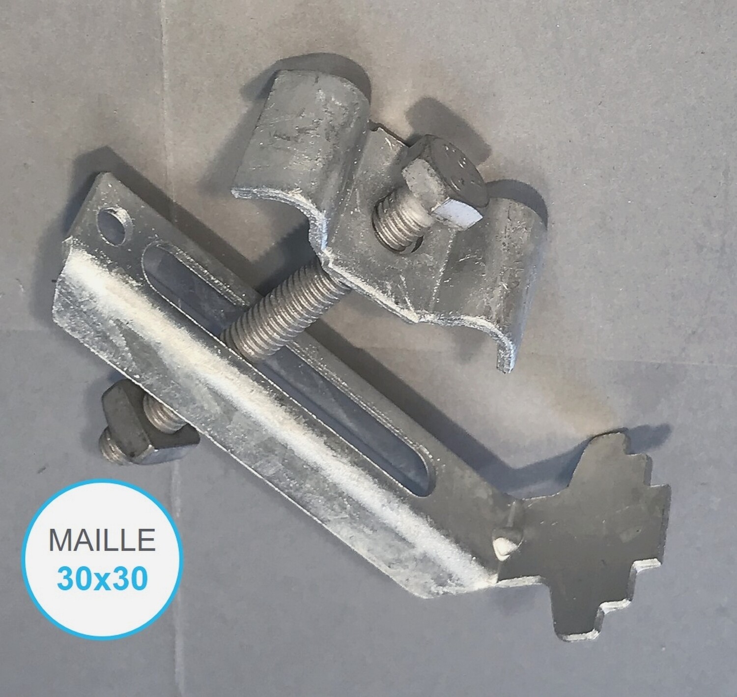 Attache cavalier 5-31 bridage Caillebotis maille 33x33, Matières: Acier galvanisé à chaud