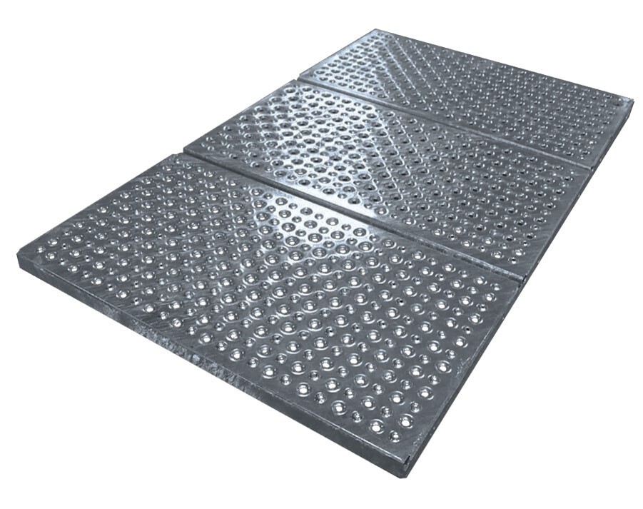 Toles ERP assemblées perforés Ø7 Galvanisé