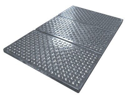 Toles ERP assemblées perforés Ø7 Galvanisé