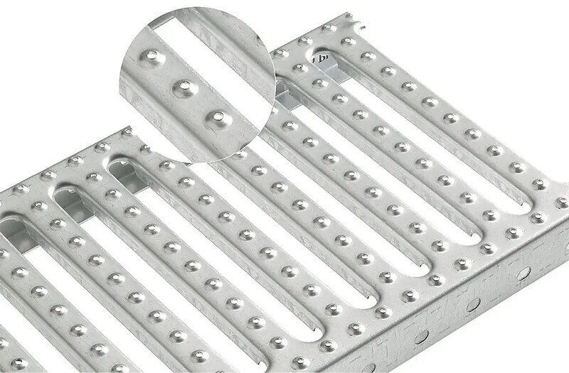 Grille tôle fente caniveaux Acier galvanisé