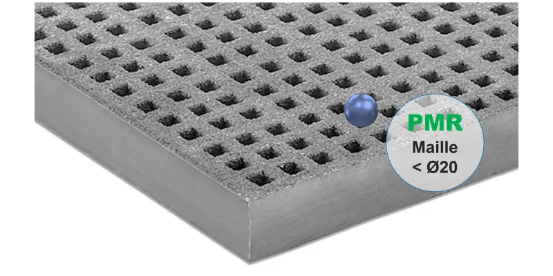 Caillebotis PMR polyester micro maille 8x8