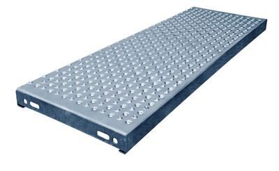 Marche tôle 270 antidérapante perforés Ø7 acier galvanisé