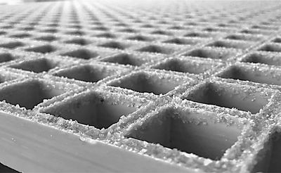 Caillebotis résine polyester maille 38x38 antidérapant