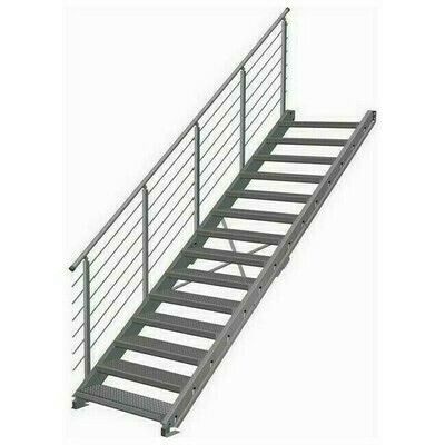 Escalier M2 hauteurs ajustables Kit complet Acier galvanisé