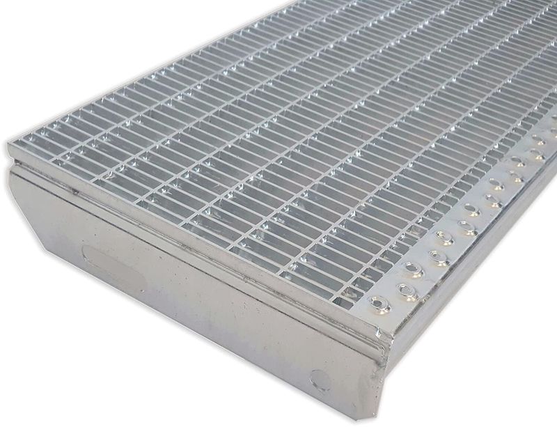 Marche caillebotis Pressé 33x11 anti talon galvanisé