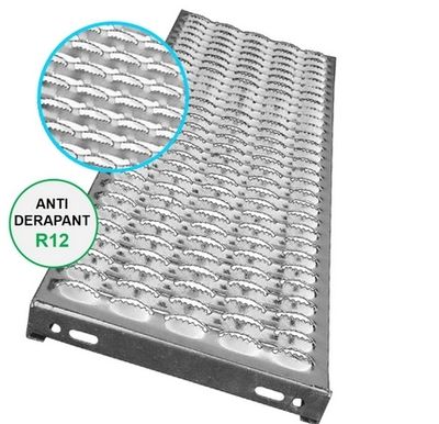 Marche tole industrie crénelés haute antidérapance Acier galvanisé