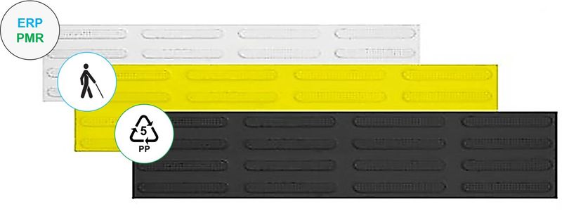 Bande d'aide à l'orientation PMR caoutchouc Bande de guidage ERP PMR