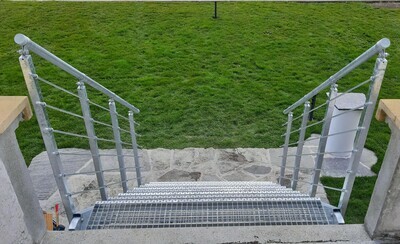 Escalier M1 hauteurs ajustables Kit complet Acier galvanisé