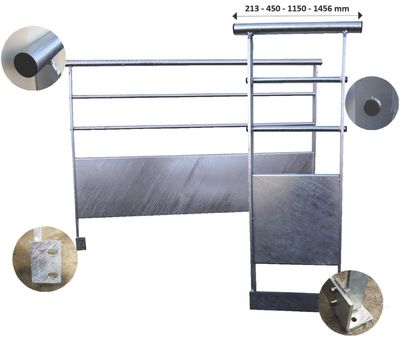 Garde corps ERP accès public acier galvanisé Garde corps ERP accès public acier galvanisé