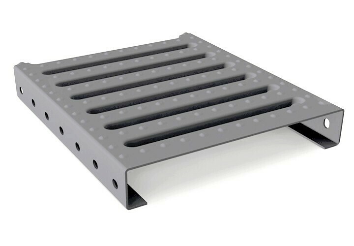 Grille tôle fente caniveau acier galvanisé