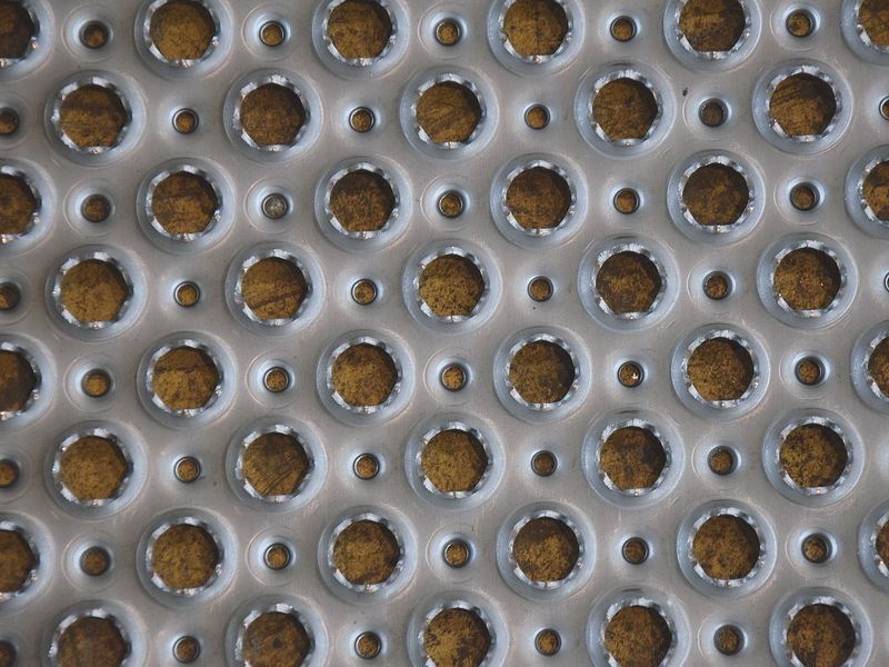 Tôle acier perforations antidérapante R12
