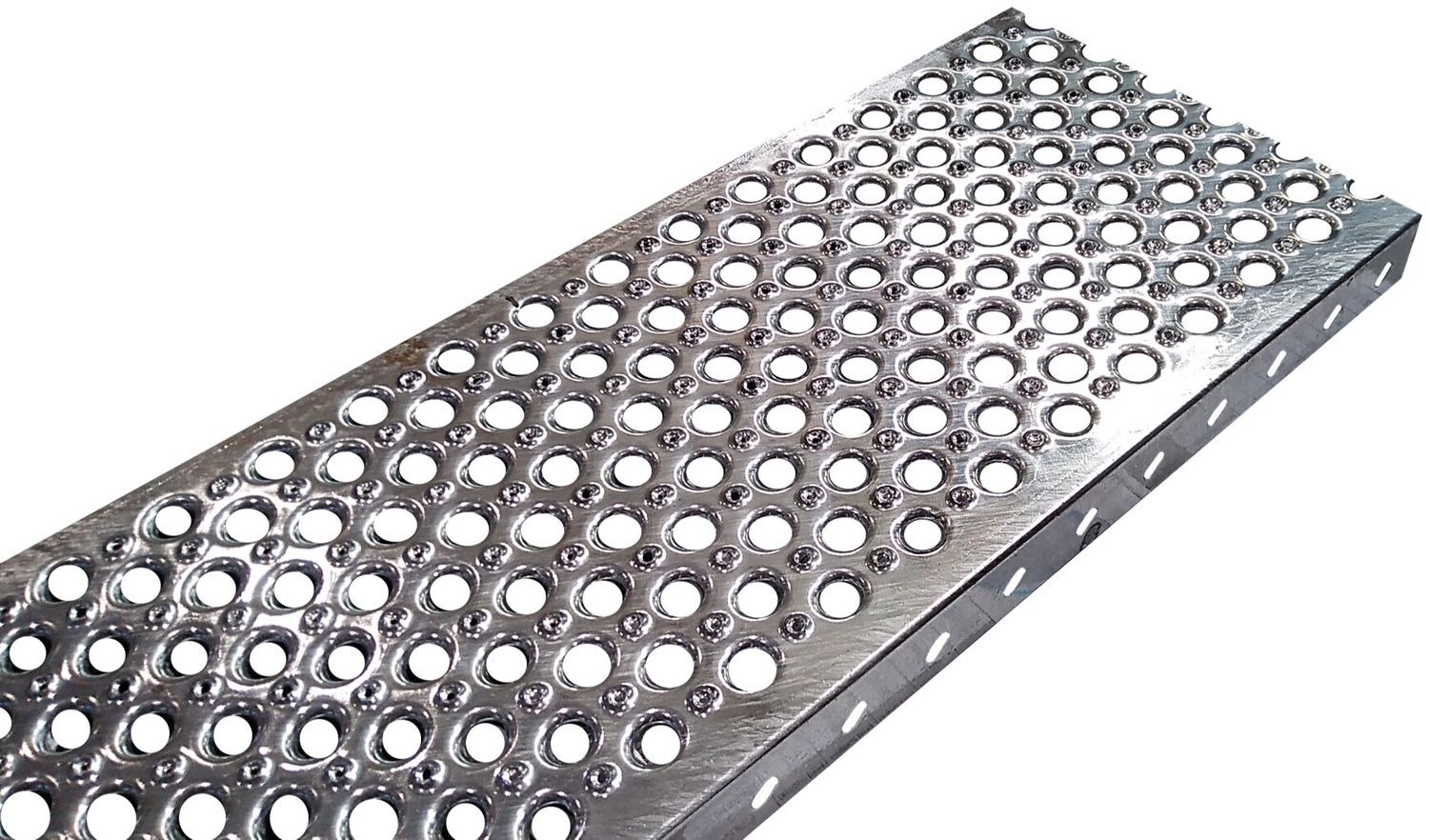 Tôle antidérapante perforés Ø21 galvanisé inox alu