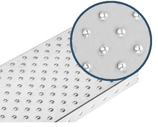 Tôle PMR micro perforations antidérapante