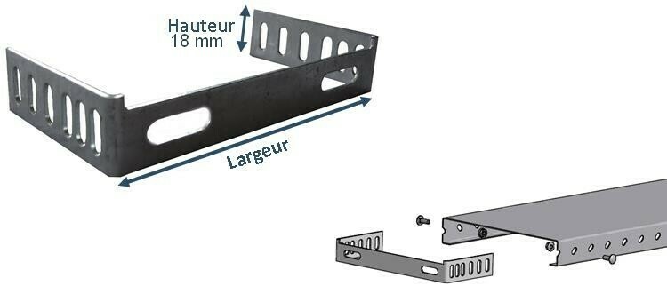 Attache double relier profil tole acier