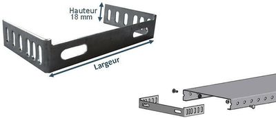 Attache double relier profil tole acier