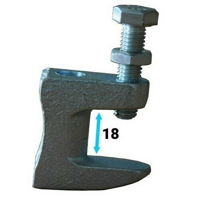 Clame acier fixation profil tôle perforés