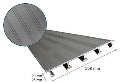 Profil tôle pleine nervurée aluminium